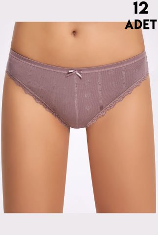 İlke 273 Jakarlı Dantelli Bayan Bikini12'li (M-L-XL)