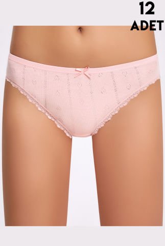 İlke 273 Jakarlı Dantelli Bayan Bikini12'li (M-L-XL)