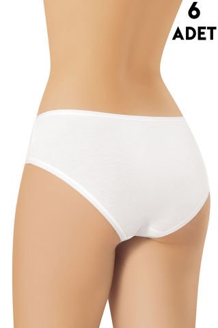 Kota 5108 (M-L-XL-2XL) Paris Model Modal Bayan Külot 6'lı BEYAZ - M