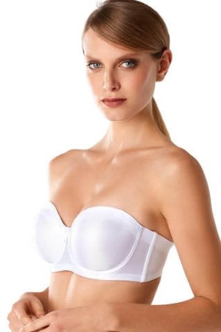 Pierre Cardin 7031 D Cup Emeline Balenli Straplez Toparlayıcı Sütyen SİYAH - 75