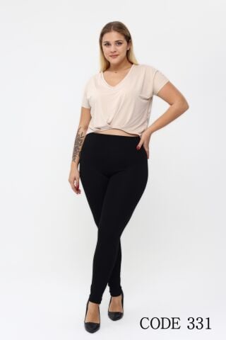 Vogsing 331 (3XL-4XL-5XL) Şardonlu Çelikli Yüksek Bel Bayan Tayt 6'lı