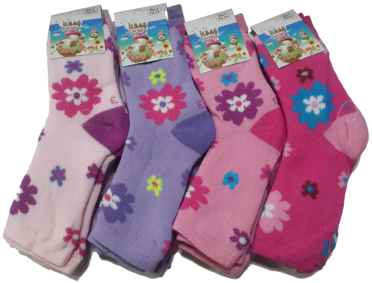 İlbaş Kız Erkek Bebek Kışlık Havlu Soket Çorap 12'li