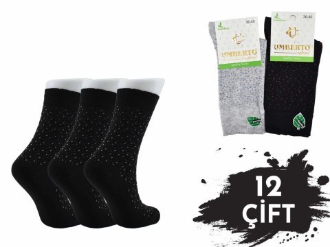 Umberto 207 Dikişsiz Bayan Bambu Soket Çorap 12'li