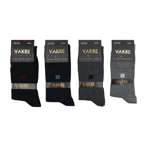 Vakre 9014-37 (41-44) Erkek Penye Likralı Çorap 12'li