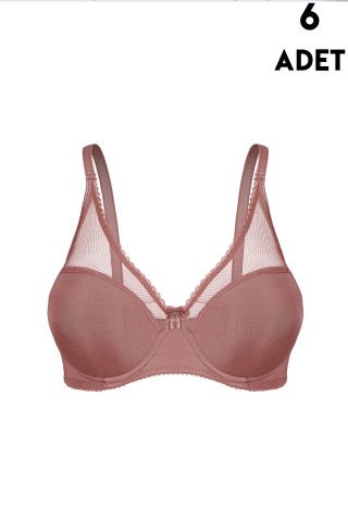 Aysemin 5155 B Cup (75-80-85-90) Balenli Destekli Bayan Sütyen 6'lı