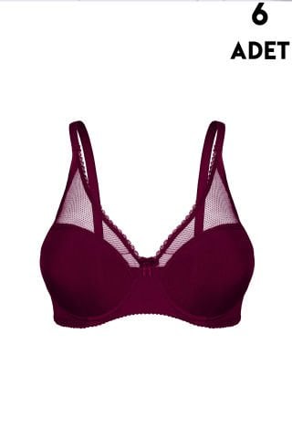 Aysemin 5155 B Cup (75-80-85-90) Balenli Destekli Bayan Sütyen 6'lı