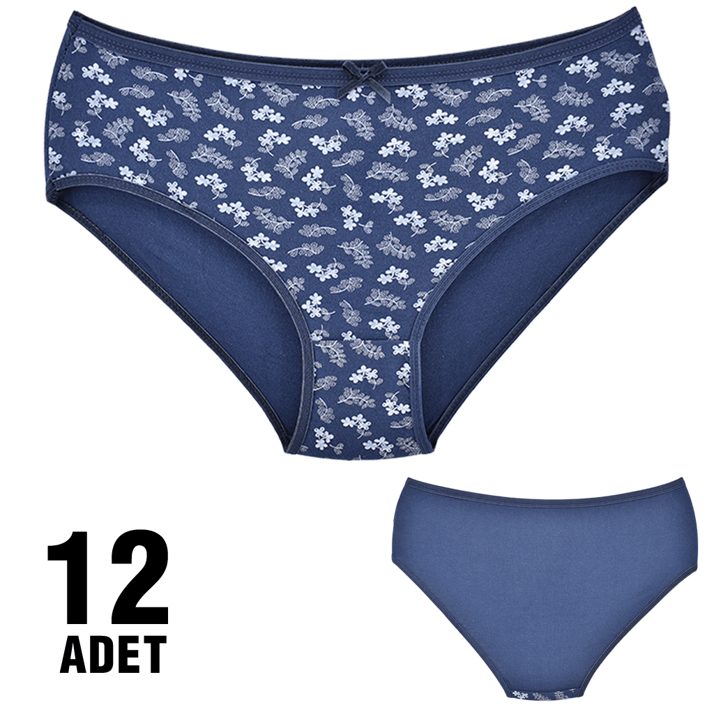 Güryıldız 92007-5 XL Desenli Bayan Bato 12'li