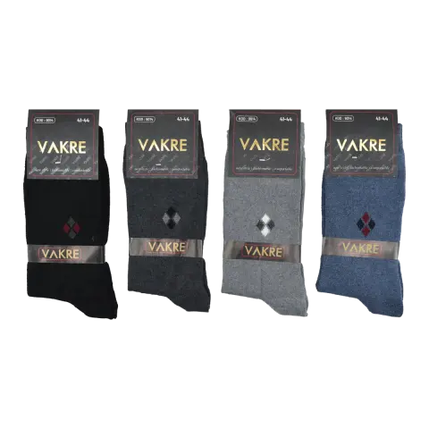 Vakre 9014-39 (41-44) Erkek Penye Likralı Çorap 12'li