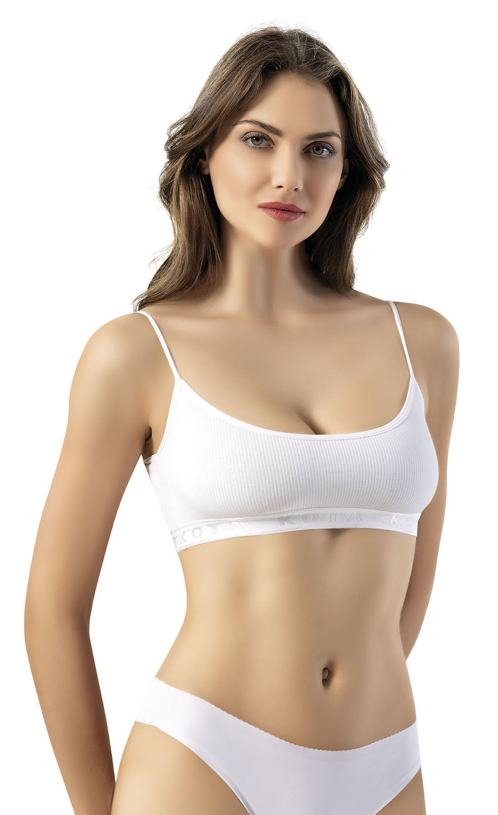 Kota 6429 Bayan Kaşkorse İp Askılı Pedli Bustiyer 6'lı 100/105 - BEYAZ