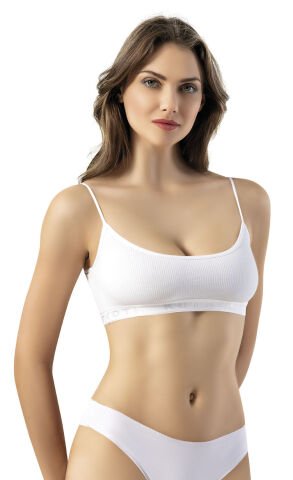 Kota 6429 Bayan Kaşkorse İp Askılı Pedli Bustiyer 6'lı 100/105 - BEYAZ