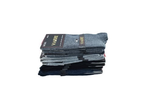 Vakre 9014-30 (41-44) Erkek Penye Likralı Çorap 12'li