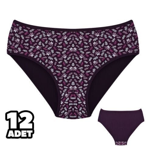 Dondeza 201-138 Desenli Bayan Ara Beden Külot 12'li