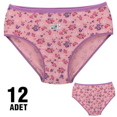 Polkan11-002 XXL Empirme Desenli Bayan Bato 12'li