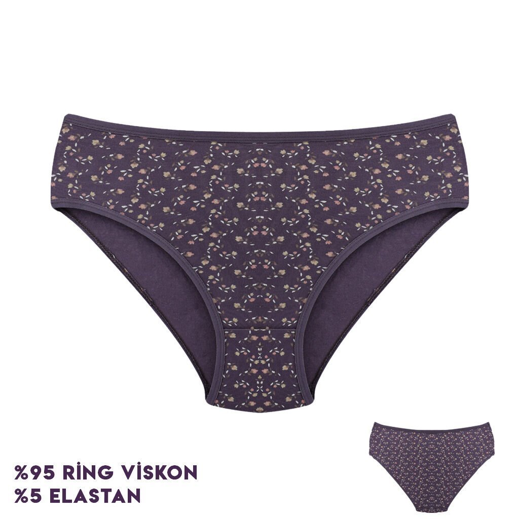 Dondeza 264-11 (L) Desenli Viscon Bayan Bikini 12'li