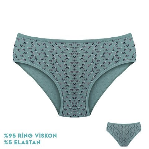 Dondeza 264-2 (L) Desenli Viscon Bayan Bikini 12'li