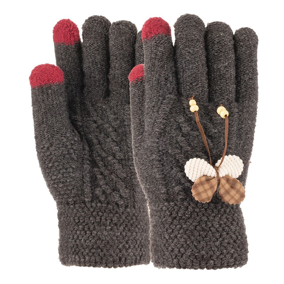 Kitti P-K25240-04 9-12 Yaş Örme Kız Çocuk Eldiven 6'lı