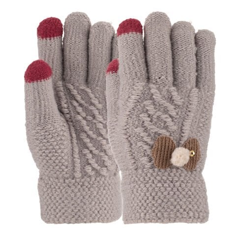 Kitti P-K25240-04 9-12 Yaş Örme Kız Çocuk Eldiven 6'lı