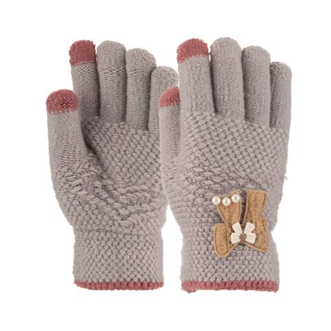 Kitti P-K25240-02 9-12 Yaş Örme Kız Çocuk Eldiven 6'lı