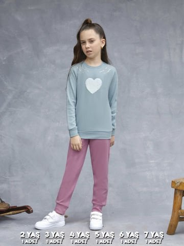 Elsima 3185 Kız Çocuk Uzun Kollu Pijama Takımı 6'lı (2-3-4-5-6-7 Yaş)