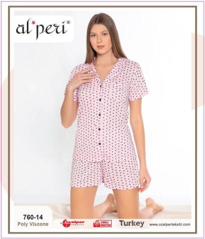 Alperi 760-14 (M-L-XL-XXL) Bayan Şortlu Takım 4'lü
