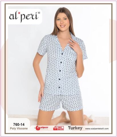 Alperi 760-14 (M-L-XL-XXL) Bayan Şortlu Takım 4'lü