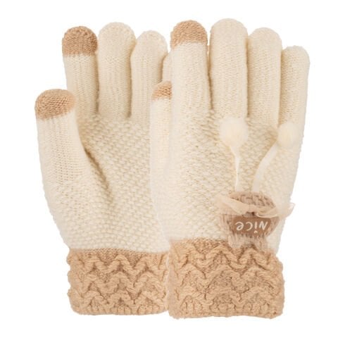 Kitti P-K25240-01 9-12 Yaş Örme Kız Çocuk Eldiven 6'lı
