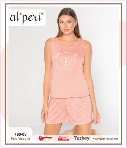 Alperi 760-08 (M-L-XL-XXL) Bayan Şortlu Takım 4'lü