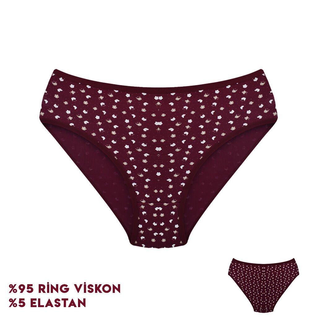 Dondeza 264-9 (L) Desenli Viscon Bayan Bikini 12'li
