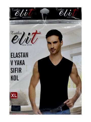 Tutku Elit 1305 Elestan Erkek V Yaka Sıfır Kol Atlet