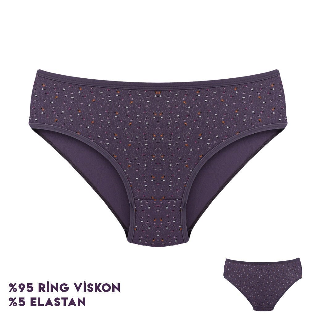 Dondeza 264-12 (L) Desenli Viscon Bayan Bikini 12'li
