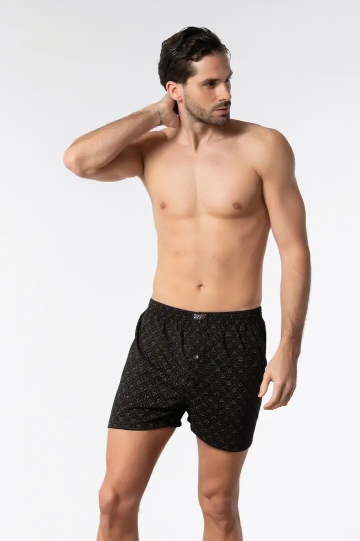 Tutku Elit 1102 Havlu Bel Erkek Penye Desenli Boxer