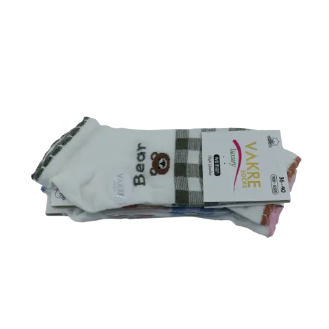 Vakre 9328-28 (36-40) Bayan Penye Patik Çorap 12'li