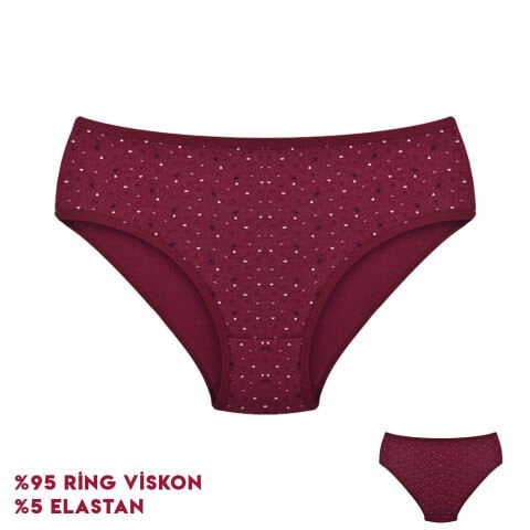 Dondeza 264-10 (L) Desenli Viscon Bayan Bikini 12'li
