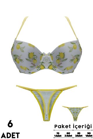 Love Secret 2-8 B Cup Balenli Destekli Bayan Sütyen Takım 6'lı