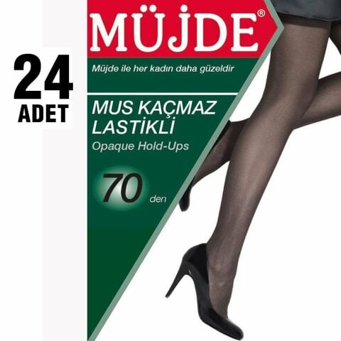 Müjde 70 Den Mus Kaçmaz Lastikli Çorap 12'Lİ