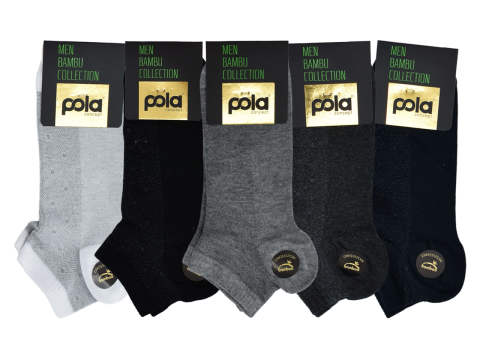 Pola 1640 Parfümlü Yazlık Dikişsiz Bambu Erkek Patik 12'li