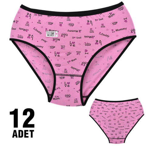 Polkan 001 3XL Empirme Desenli Bayan Bato 12'li