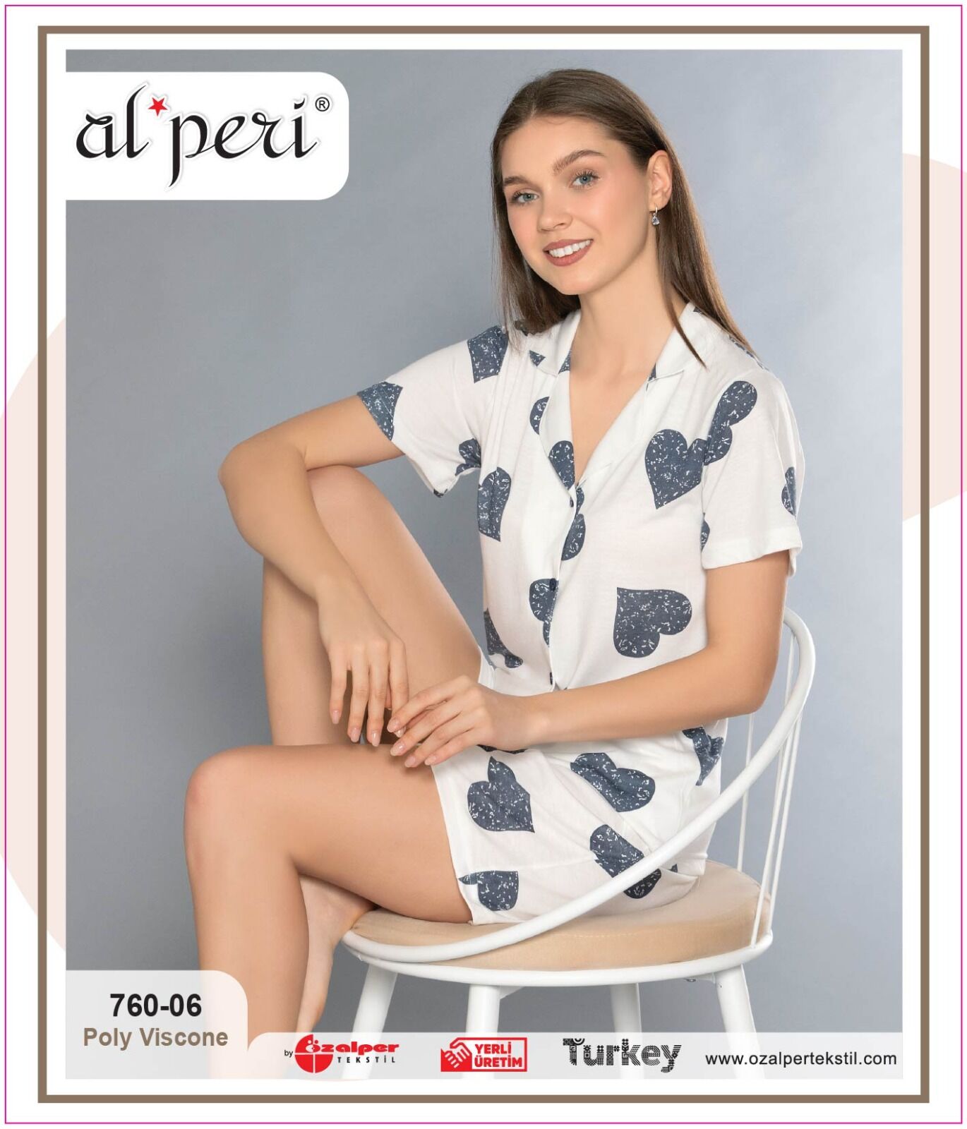 Alperi 760-06 (M-L-XL-XXL) Bayan Şortlu Takım 4'lü