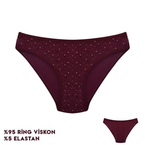 Dondeza 164-5 (M) Desenli Viscon Bayan Bikini 12'li