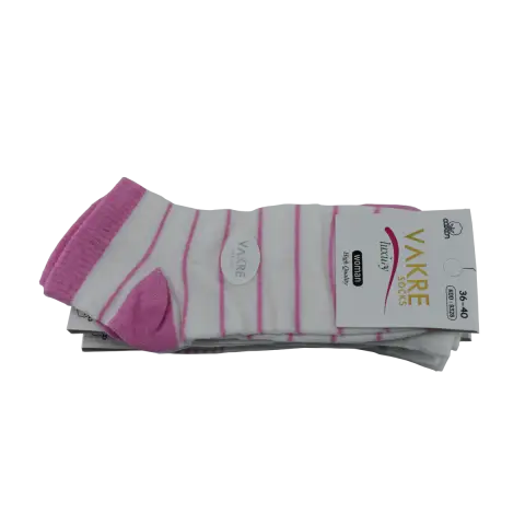 Vakre 9328-32 (36-40) Bayan Penye Patik Çorap 12'li