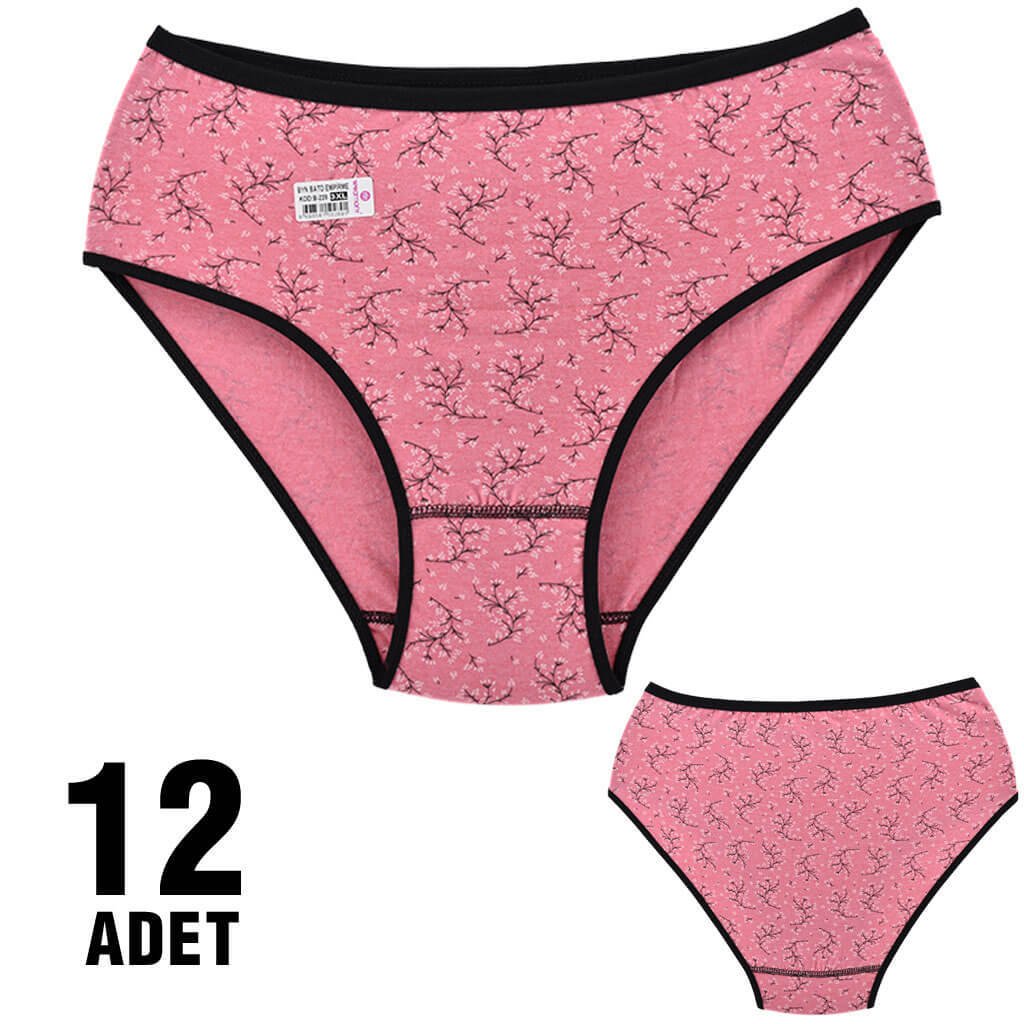 Polkan 003 3XL Empirme Desenli Bayan Bato 12'li