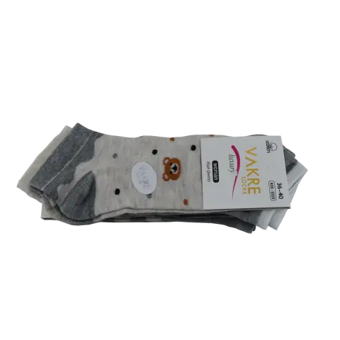 Vakre 9328-35 (36-40) Bayan Penye Patik Çorap 12'li