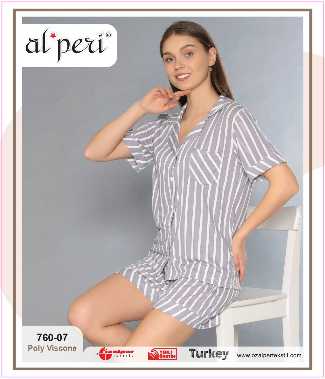 Alperi 760-07 (M-L-XL-XXL) Bayan Şortlu Takım 4'lü