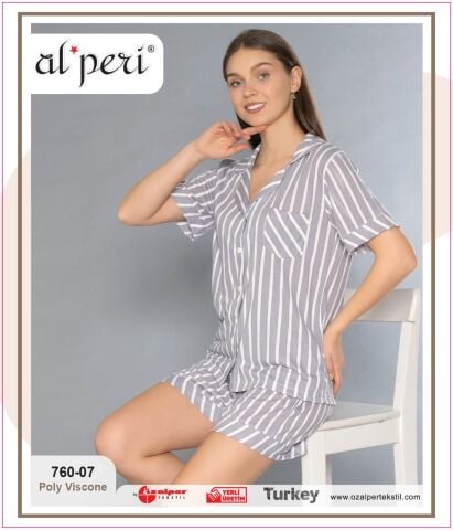 Alperi 760-07 (M-L-XL-XXL) Bayan Şortlu Takım 4'lü