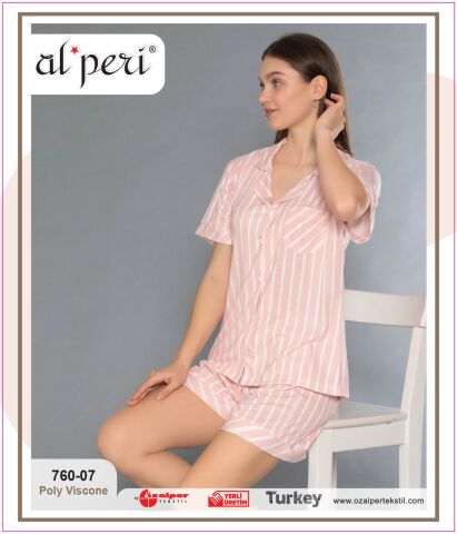 Alperi 760-07 (M-L-XL-XXL) Bayan Şortlu Takım 4'lü