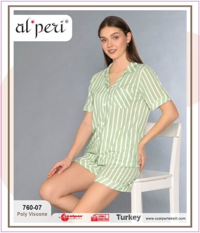Alperi 760-07 (M-L-XL-XXL) Bayan Şortlu Takım 4'lü