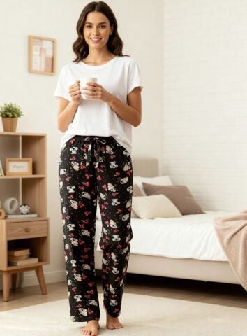 Dondeza 5085 (2XL-3XL) Bayan Tek Alt Pijama 6'lı