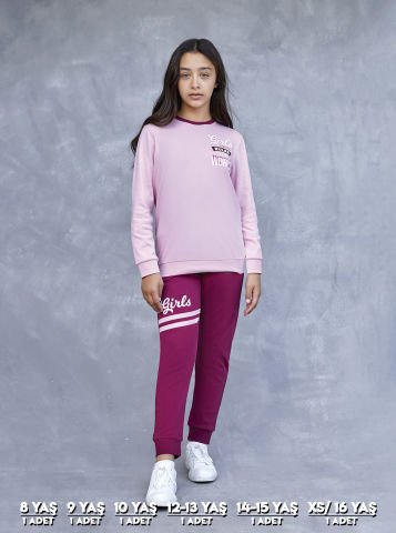 Elsima 3194 Kız Çocuk Uzun Kollu Pijama Takımı 6'lı (8-16YAŞ) PEMBE - SERİ-6-LI