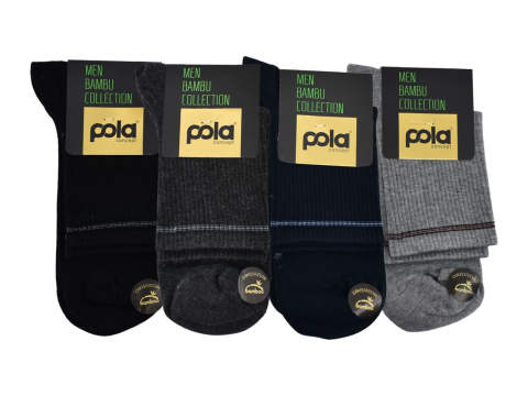 Pola 1661 Parfümlü Yazlık Yarım Konç Dikişsiz Bambu Erkek Patik 12'li