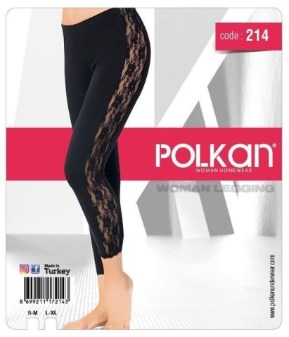 Polkan 214 Yanı Dantelli Bayan Tayt